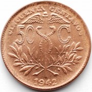 Боливия 1942 50 сентаво