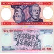 Бразилия бона (198b) 100 крузейро 1984 Бразилия бона (198b) 100 крузейро 1984