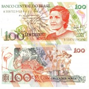 Бразилия бона (220) 100 новых крузадо 1989 Бразилия бона (220) 100 новых крузадо 1989