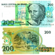 Бразилия бона (229) 200 крузейро 1990 Бразилия бона (229) 200 крузейро 1990