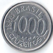 Бразилия 1993 1000 крузейро Рыбка