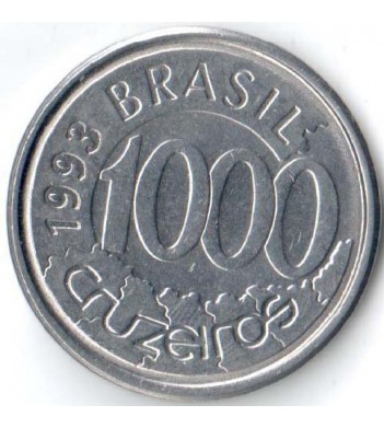 Бразилия 1993 1000 крузейро Рыбка