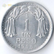 Чили 1954-1958 1 песо Чили 1954-1958 1 песо