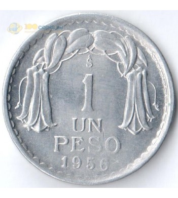 Чили 1954-1958 1 песо