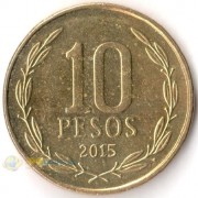 Чили 2015 10 песо Чили 2015 10 песо