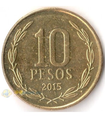 Чили 2015 10 песо
