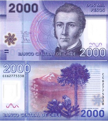 Чили банкнота 2000 песо 2016