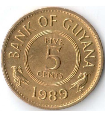 Гайана 1989 5 центов