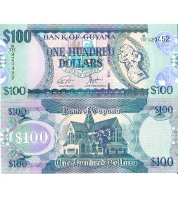 Гайана бона 100 долларов 2022 36e