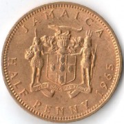 Ямайка 1965 1/2 пенни