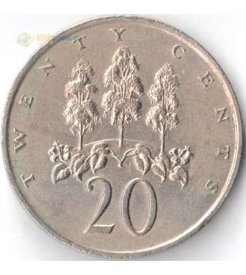 Ямайка 1969-1990 20 центов