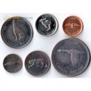 Канада 1967 набор 6 монет 100 лет Конфедерации