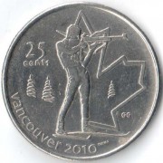 Канада 2007 25 центов Биатлон