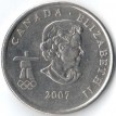 Канада 2007 25 центов Биатлон - олимпиада в Ванкувере 2010