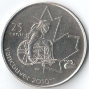 Канада 2007 25 центов Керлинг на колясках