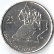 Канада 2008 25 центов Бобслей