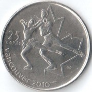 Канада 2008 25 центов Фигурное катание
