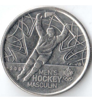 Канада 2009 25 центов Победа мужской сборной по хоккею на олимпиаде в Солт-Лейк-Сити