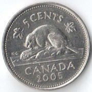 Канада 2003-2019 5 центов бобр