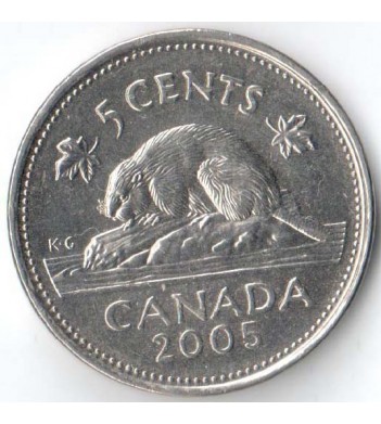 Канада 2003-2019 5 центов бобр