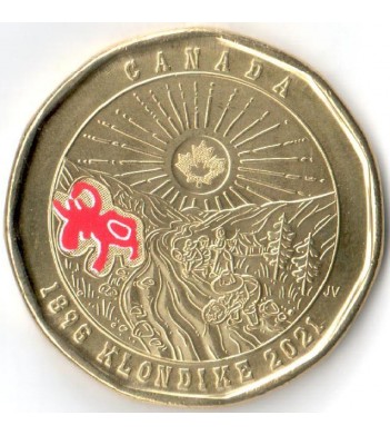 Канада 2021 1 доллар Золотая лихорадка (цветная)