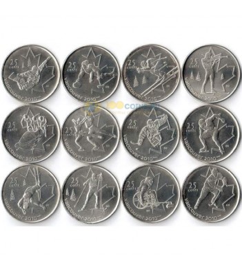 Канада набор 2007-2009 12 монет Ванкувер