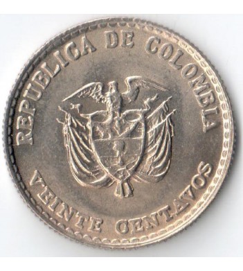Колумбия 1965 20 сентаво