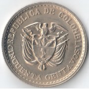 Колумбия 1965 50 сентаво