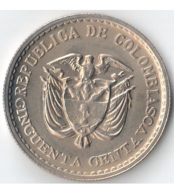 Колумбия 1965 50 сентаво