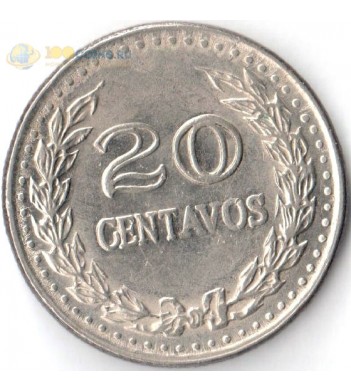 Колумбия 1971-1979 20 сентаво