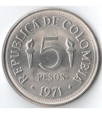 Колумбия 1971 5 песо