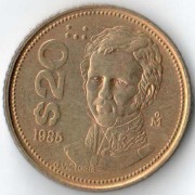 Мексика 1985 20 песо Мексика 1985 20 песо