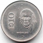 Мексика 1985-1990 10 песо Мигель Идальго Мексика 1985-1990 10 песо Мигель Идальго