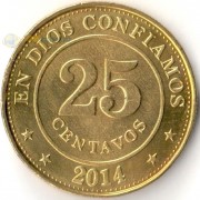 Никарагуа 2014 25 сентаво