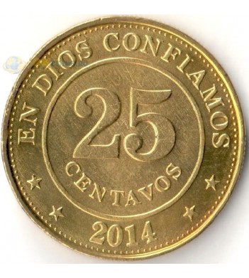 Никарагуа 2014 25 сентаво