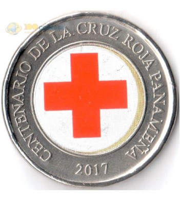 Панама 2017 1 бальбоа 100 лет Красному кресту