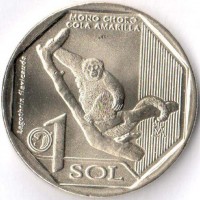 Перу 2019 1 соль Обезьяна Перу 2019 1 соль Обезьяна