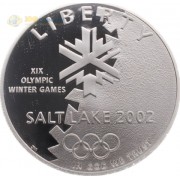 США 2002 1 доллар Олимпиада в Солт-Лейк-Сити (proof)