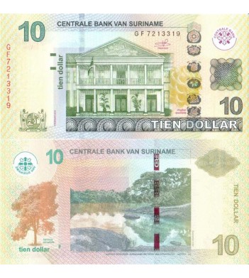 Суринам бона 10 долларов 2019