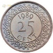Суринам 1987-2017 25 центов