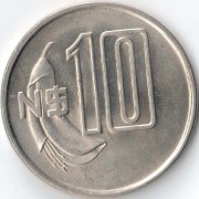 Уругвай 1981 10 песо Сейбо