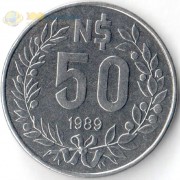 Уругвай 1989 50 песо