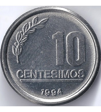 Уругвай 1994 10 сентесимо