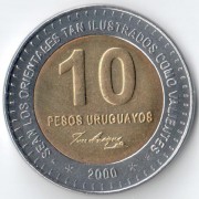 Уругвай 2000 10 песо
