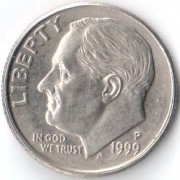 США 1999 10 центов P