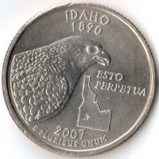 США 2007 25 центов штаты №43 Айдахо (P)