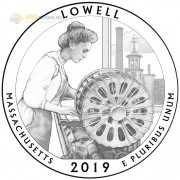 США 2019 Квотер №46 парк Лоуэлл (P)