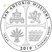 США 2019 Квотер №49 Парк Сан-Антонио (D)