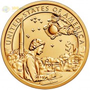 США 2019 1 доллар Сакагавея Индейцы в космосе №12 (P)