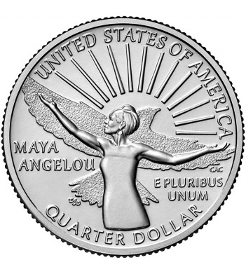США 2022 25 центов Майя Энджелоу - Женщины Америки (D)